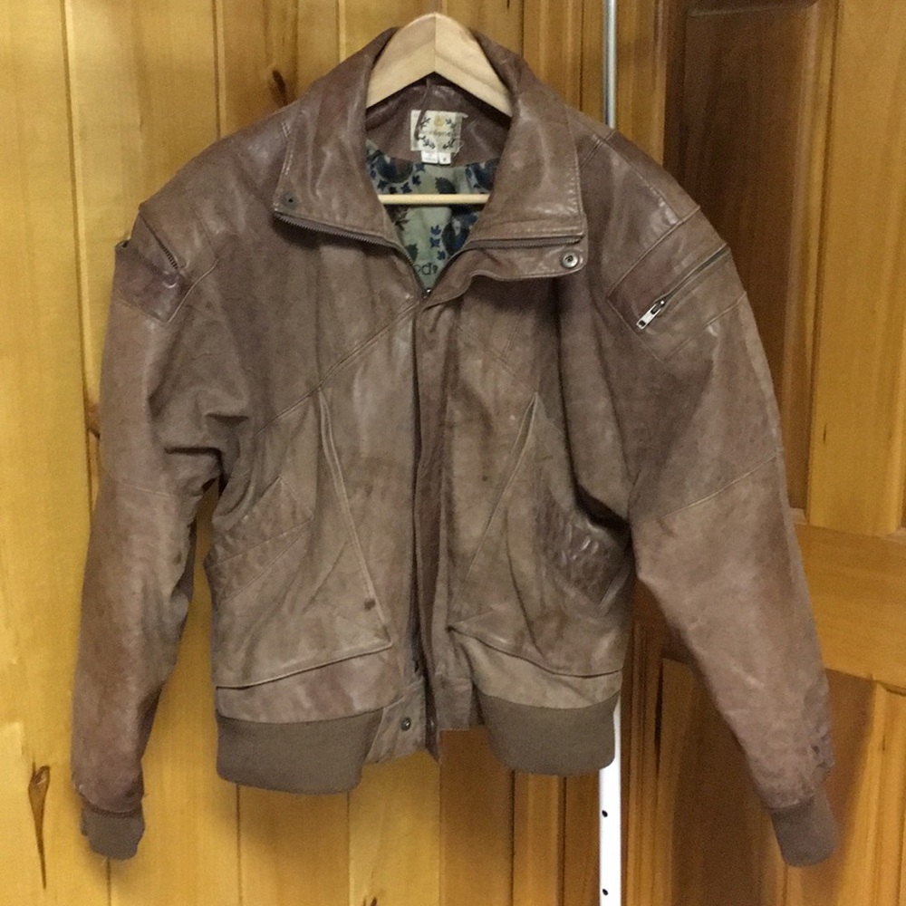 Vintage Paris Sports Club Leather Jacket